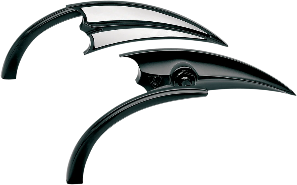 Arlen Ness Mirror - Micro - Scoop - Side View - Triangle - Black - Right 13-029 - Main Product View