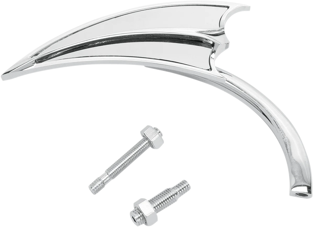 Arlen Ness Mirror - Micro - Scoop - Side View - Triangle - Chrome - Right 13-061 - Main Product View