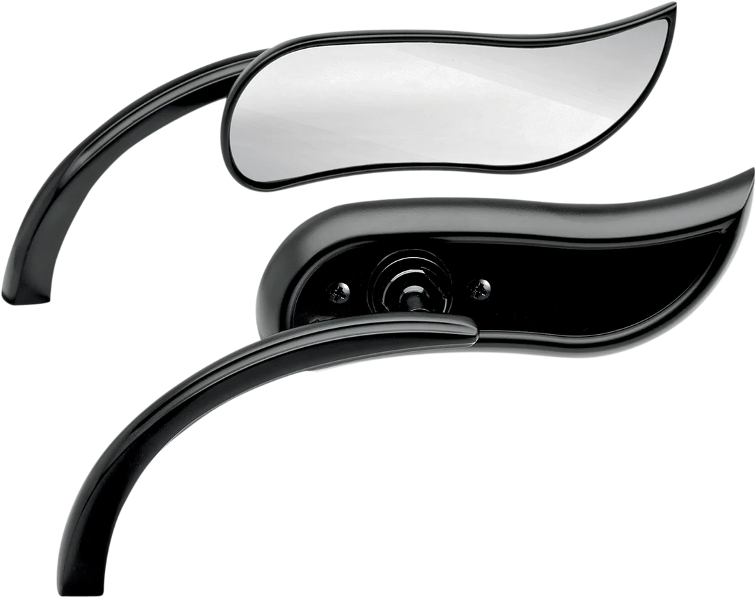 Arlen Ness Mirror - Micro - Scoop - Side View - Triangle - Chrome - Right 13-061 - Side View