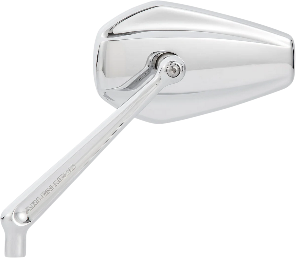 Arlen Ness Mirror - Mini/Stocker - Side View - Hexagon - Chrome - Left 13-157 - Main Product View