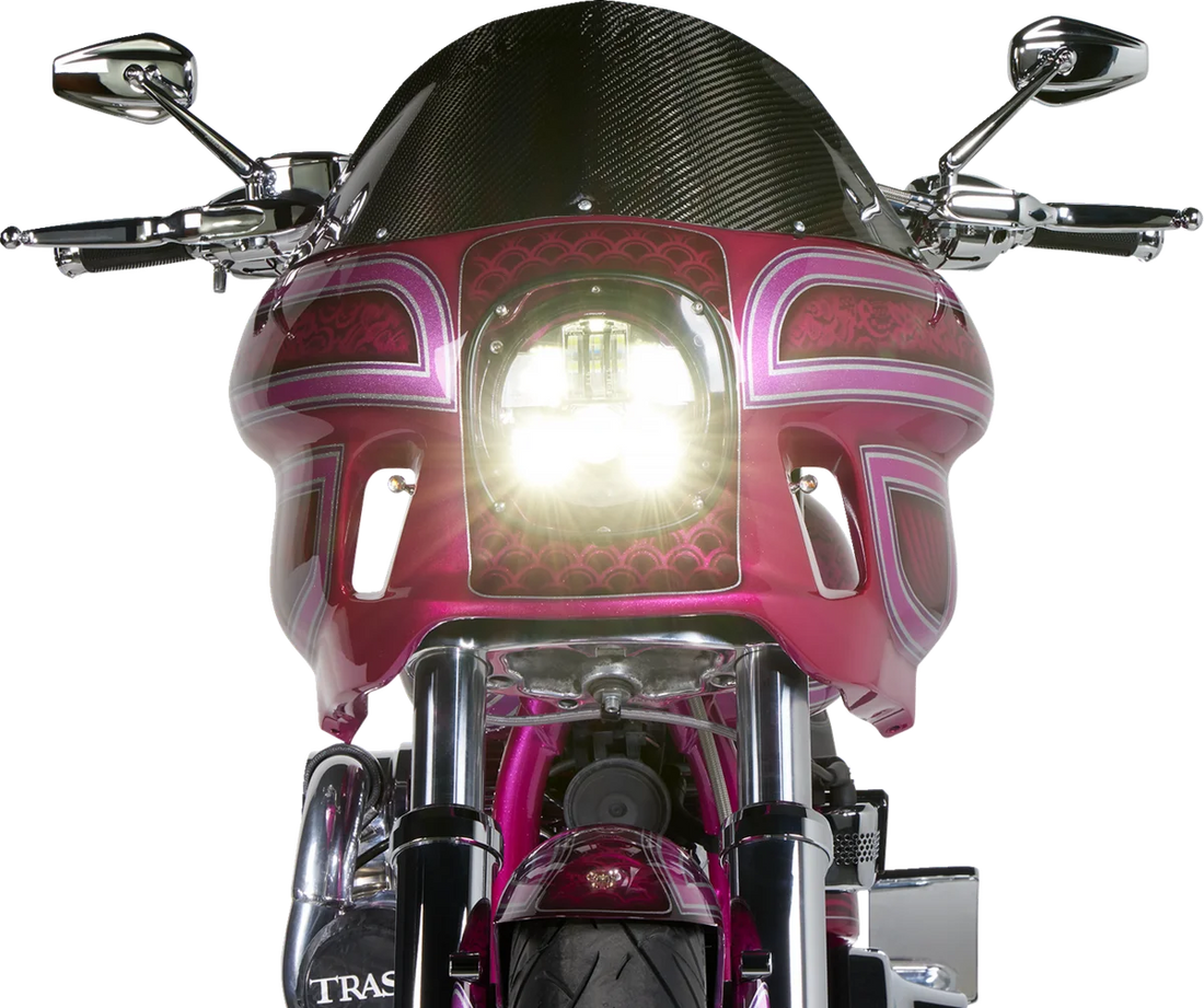 Arlen Ness Mirror - Mini/Stocker - Side View - Hexagon - Chrome - Left 13-157 - Back View