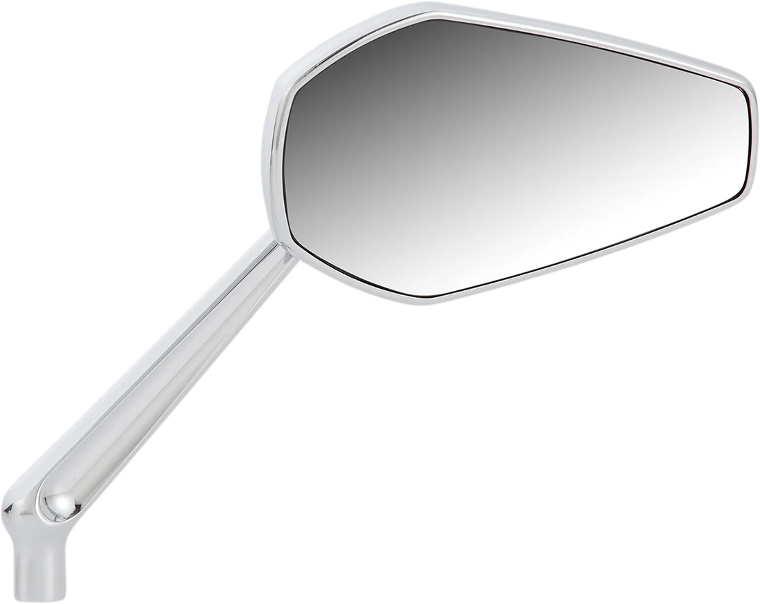 Arlen Ness Mirror - Mini/Stocker - Side View - Hexagon - Chrome - Right 13-159 - Side View