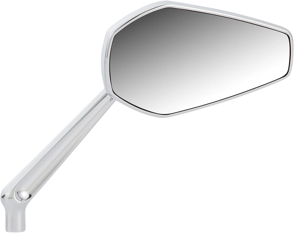 Arlen Ness Mirror - Mini/Stocker - Side View - Hexagon - Chrome - Right 13-159 - Side View