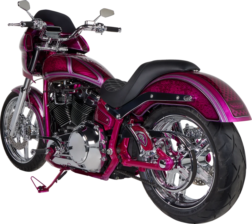 Arlen Ness Mirror - Mini/Stocker - Side View - Hexagon - Chrome - Right 13-159 - Back View