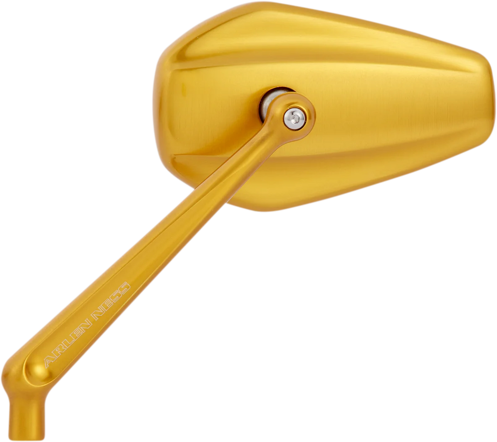 Arlen Ness Mirror - Mini/Stocker - Side View - Hexagon - Gold - Left 13-151 - Main Product View