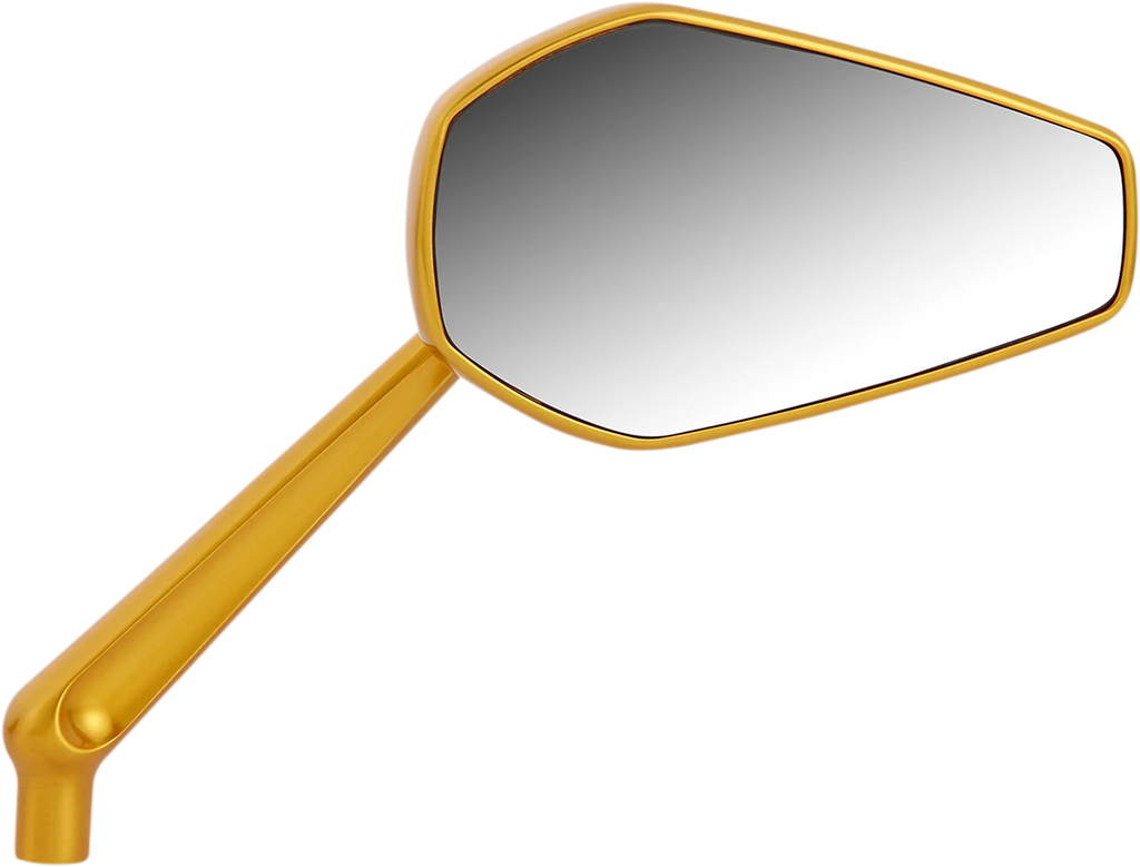 Arlen Ness Mirror - Mini/Stocker - Side View - Hexagon - Gold - Left 13-151 - Side View