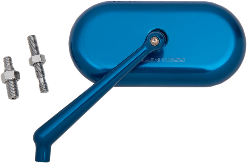 Arlen Ness Mirror - Side View - Oval - Blue - Left 13-174 - Main Product View