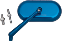Load image into Gallery viewer, Arlen Ness Mirror - Side View - Oval - Blue - Left 13-174 - Main Product View