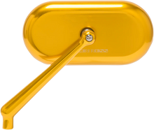Load image into Gallery viewer, Arlen Ness Mirror - Side View - Oval - Gold - Left 13-175 - Main Product View