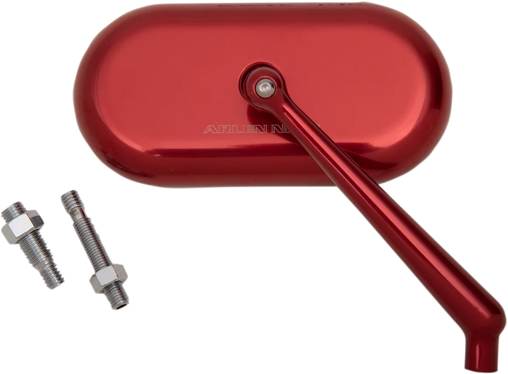 Arlen Ness Mirror - Side View - Oval - Red - Right 13-179 - Main Product View