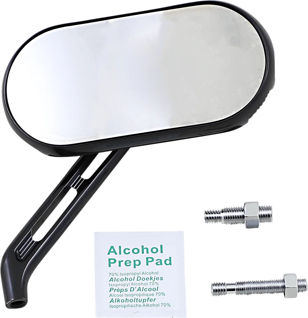 Arlen Ness Mirror - Sidekick - Side View - Oval - Black - Right 510-002 - Main Product View
