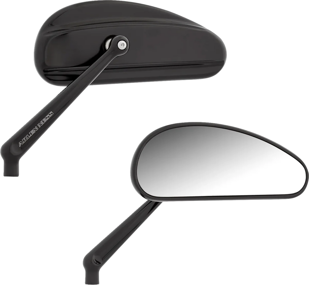 Arlen Ness Mirrors - Downdraft - Side View - Elongated - Black 510-026