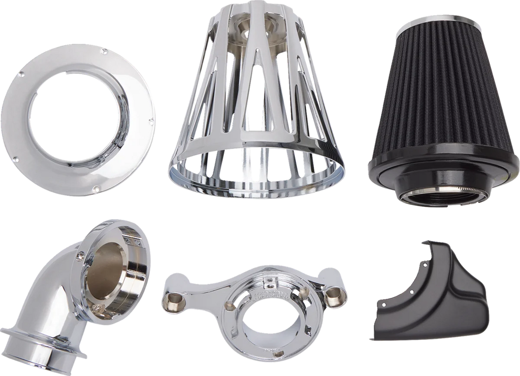 Arlen Ness Monster Sucker® Air Cleaner - Chrome 600-088 - Back View
