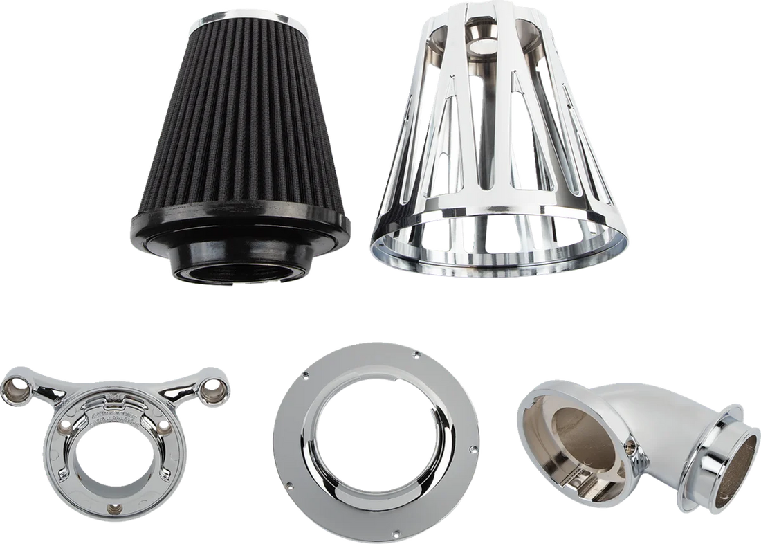 Arlen Ness Monster Sucker® Air Cleaner - Chrome 600-089 - Side View