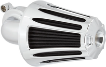 Load image into Gallery viewer, Arlen Ness Monster Sucker Air Cleaner Cover - Deep-Cut - Chrome 81-103 - Side View