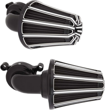 Load image into Gallery viewer, Arlen Ness Monster Sucker® Air Cleaner Kit - Black 81-035 - Back View