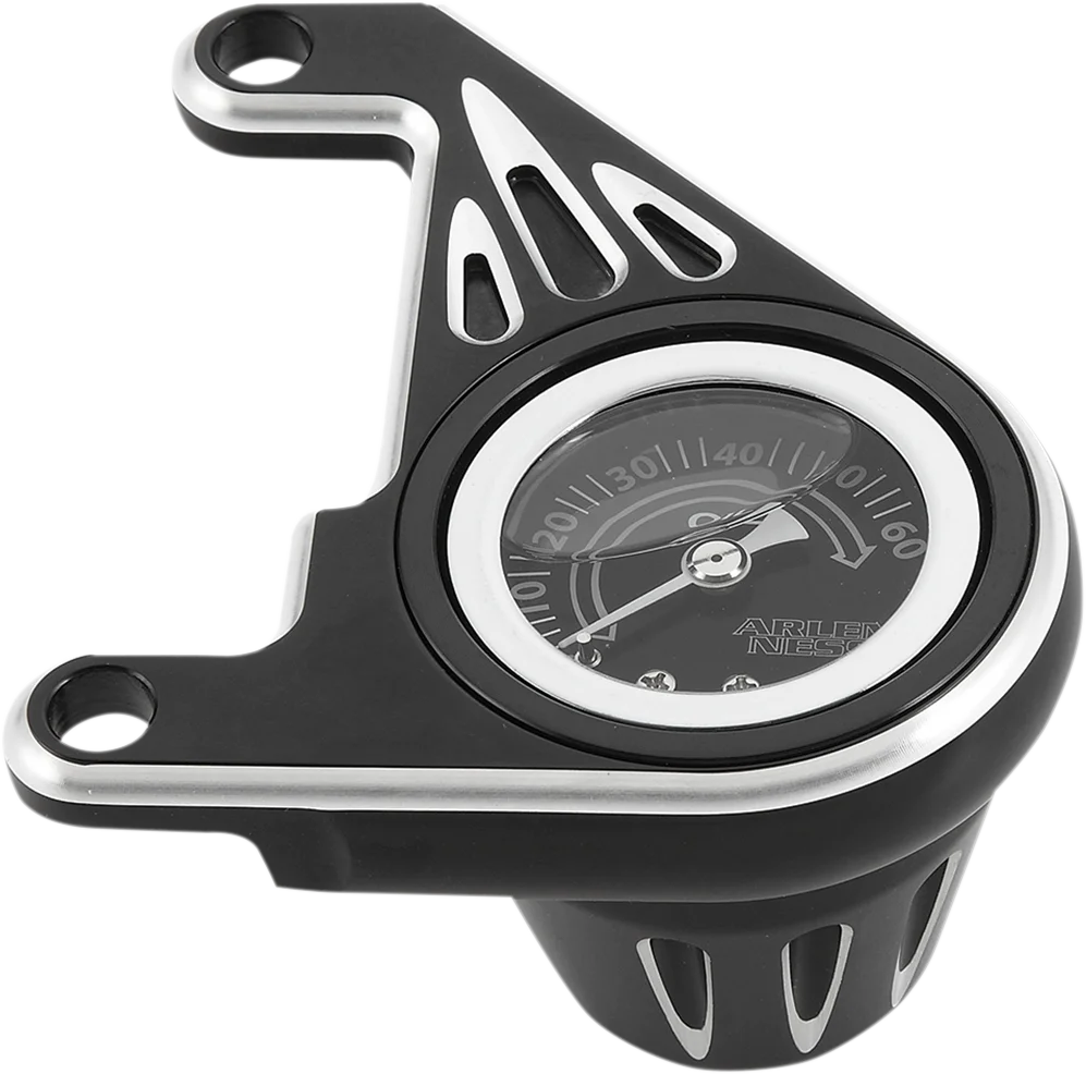 Arlen Ness Oil Pressure Gauge Kit - Deep Cut - Black 15-668 - Main Product View
