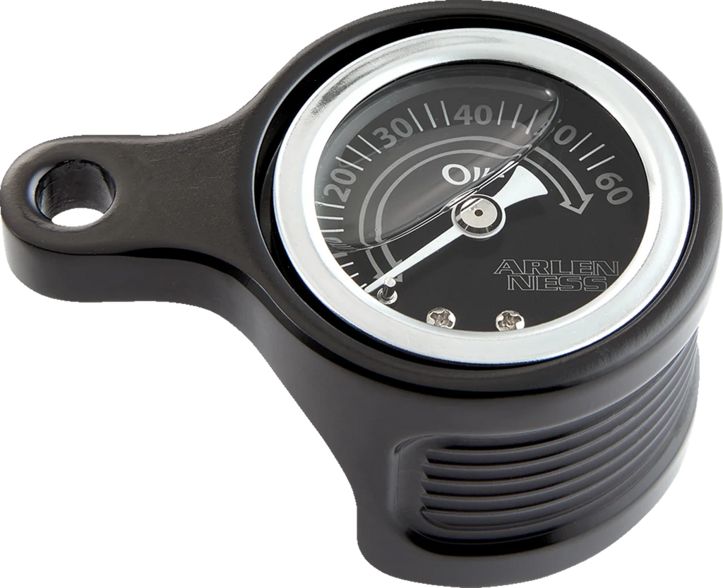 Arlen Ness Oil Pressure Gauge Kit - Method® - Black Anodized 610-101 - Main Product View
