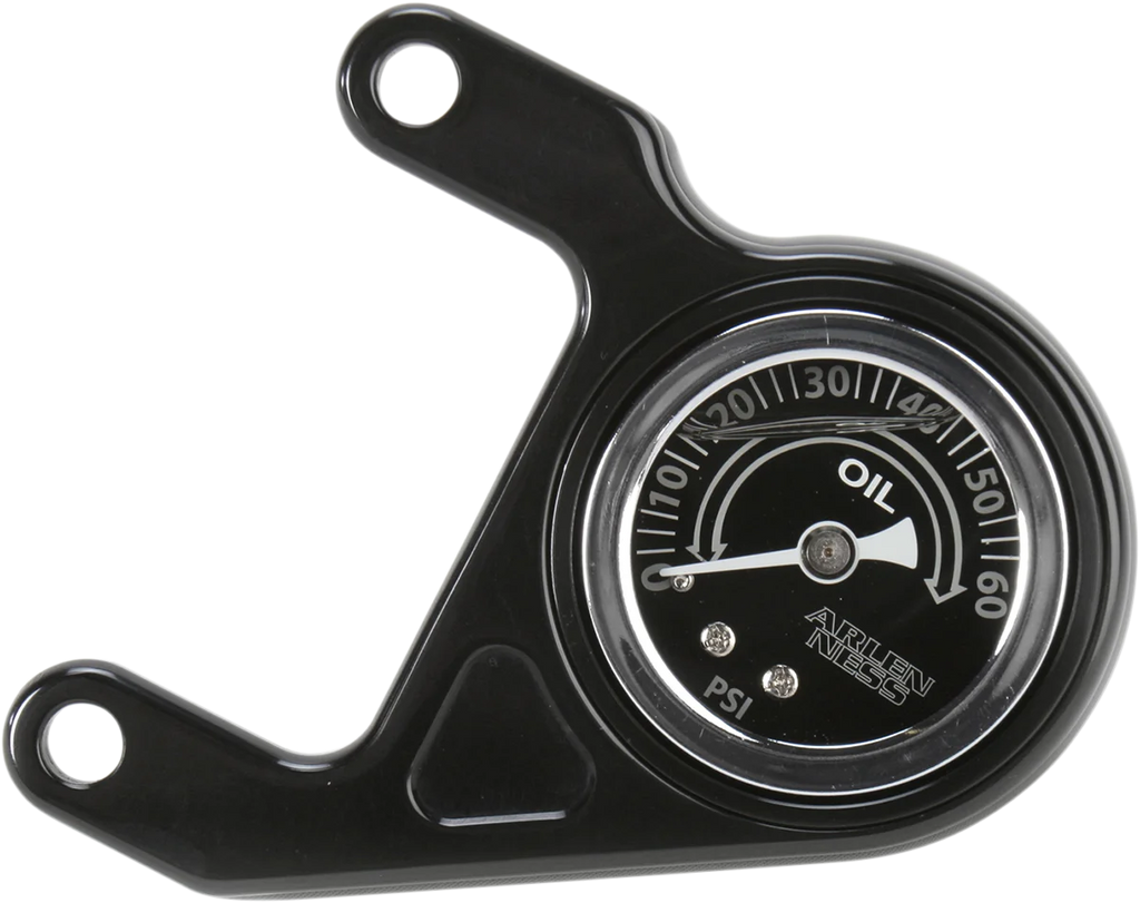 Arlen Ness Oil Pressure Gauge Kit - Radius - Black 15-676 - Main Product View