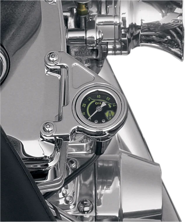 Arlen Ness Oil Pressure Gauge Kit - Radius - Chrome 15-658 - Side View