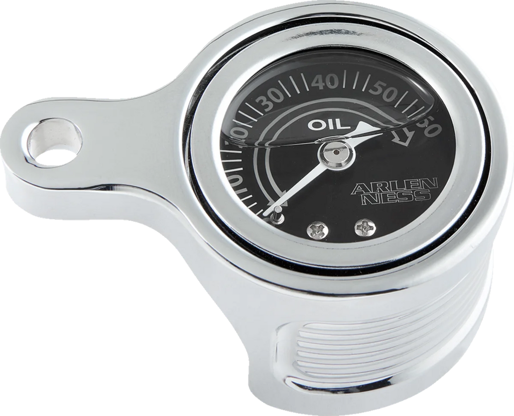 Arlen Ness Oil Pressure Gauge - Method® - Black 610-103 - Side View