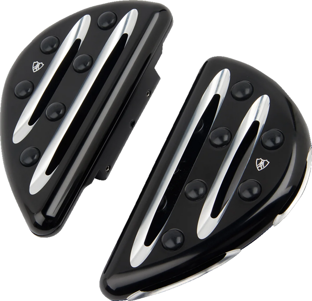 Arlen Ness Passenger Floorboards - Deep Cut - Black 06-867 - Main Product View