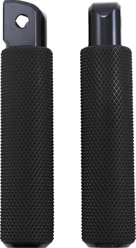 Arlen Ness Passenger Knurled Footpegs - Black - FL/FX '18-'23 07-943 - Side View