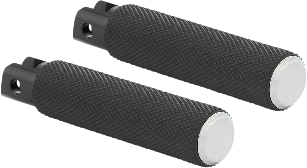 Arlen Ness Passenger Knurled Footpegs - Black - FL/FX '18-'23 07-943 - Detail View