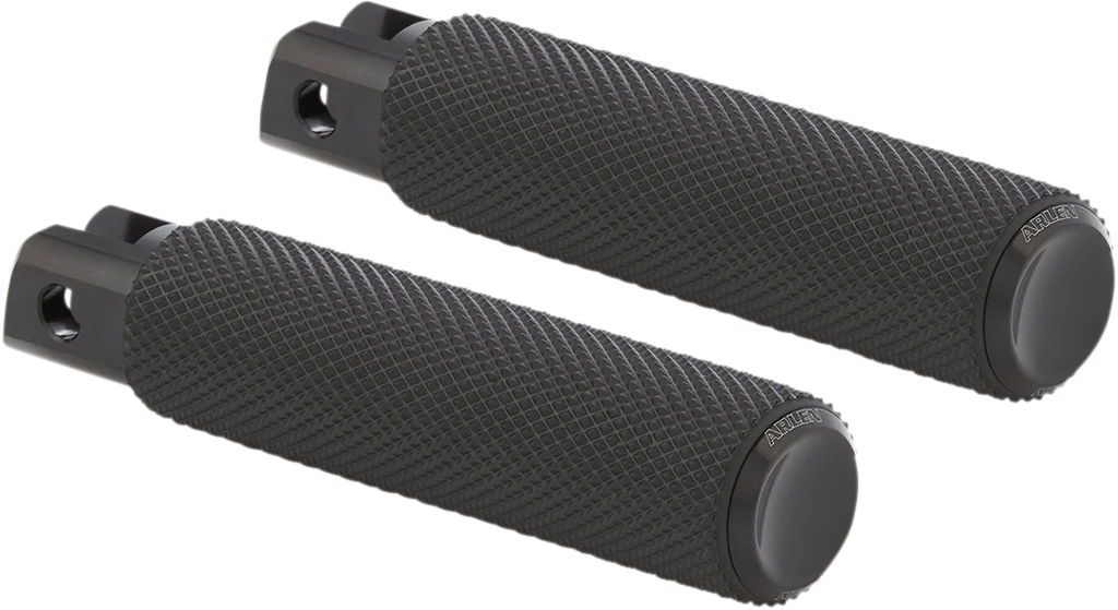 Arlen Ness Passenger Knurled Footpegs - Black - FX/FL '18-'23 07-942 - Main Product View