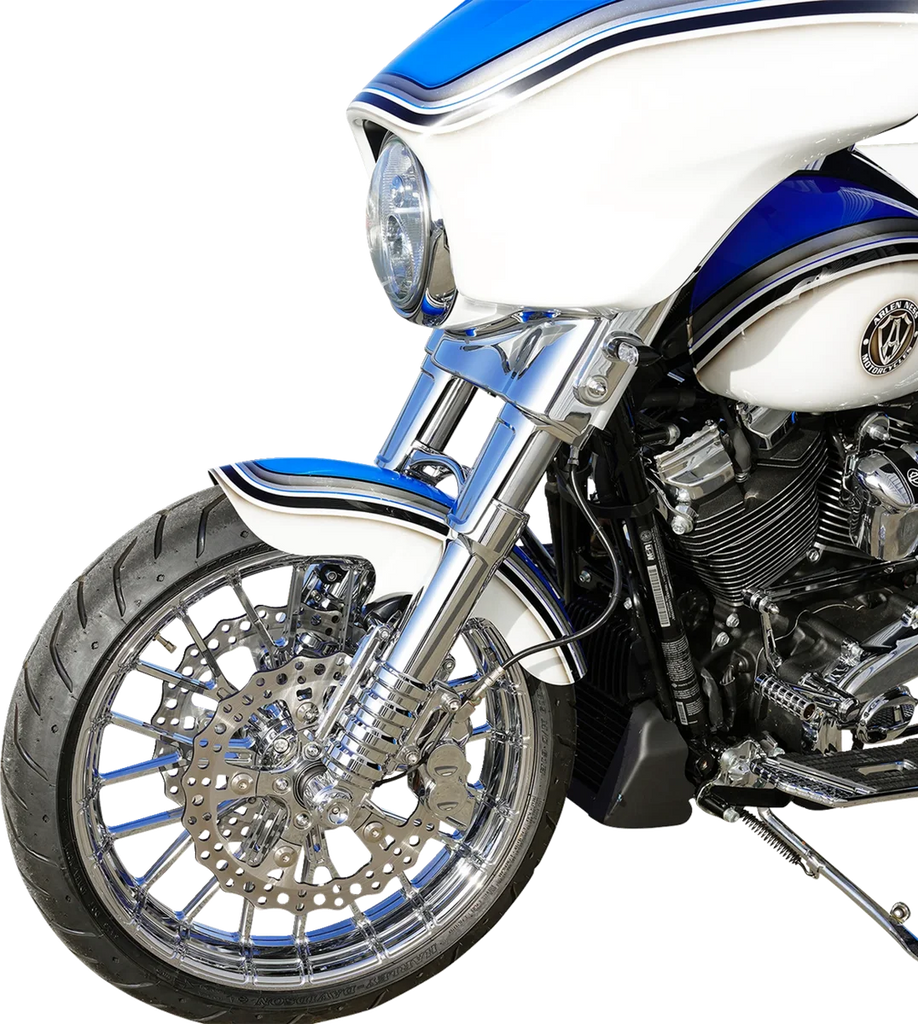 Arlen Ness Pro Short Front Fender - 21" - Side View