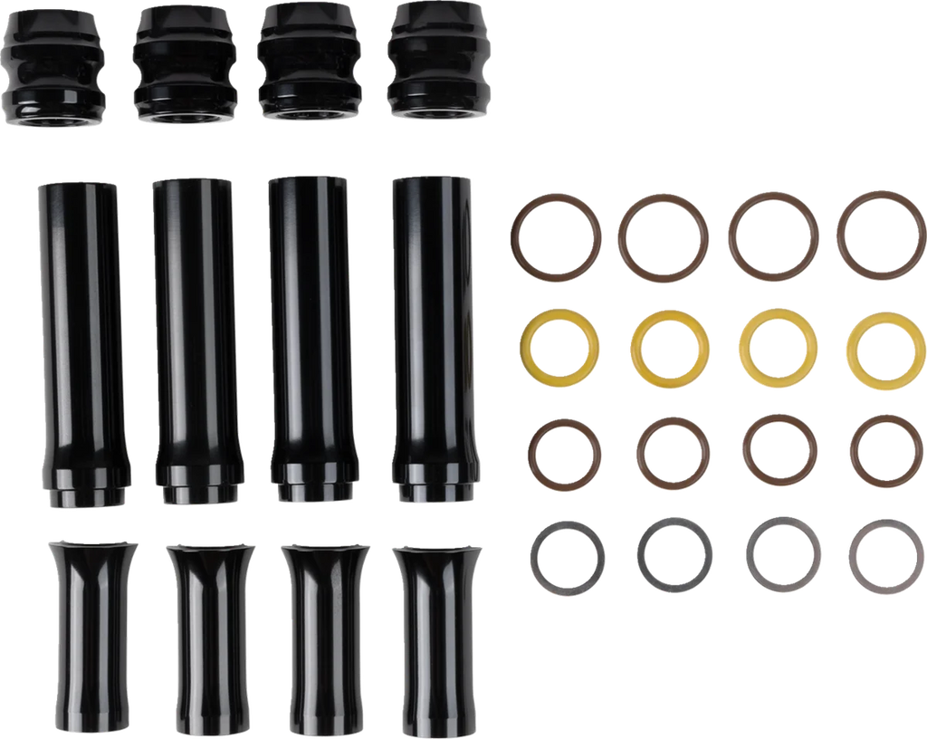 Arlen Ness Pushrod Tube Cover Kit - 10 Gauge® - Black - M8 03-636 - Main Product View
