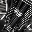 Load image into Gallery viewer, Arlen Ness Pushrod Tube Cover Kit - 10 Gauge® - Black - Twin Cam 03-633 - Back View