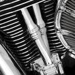 Load image into Gallery viewer, Arlen Ness Pushrod Tube Cover Kit - 10 Gauge® - Chrome - Twin Cam 03-632 - Back View