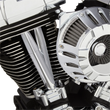 Load image into Gallery viewer, Arlen Ness Pushrod Tube Cover Kit - Deep Cut® - Chrome - Twin Cam 03-630 - Back View