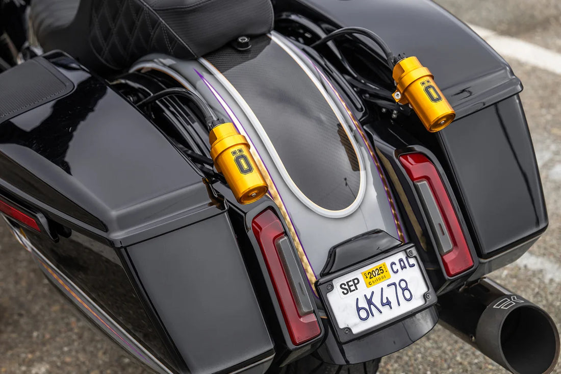 Arlen Ness Rear Fender - Factory Lighting - Carbon Fiber fits Harley-Davidson Touring - Side View