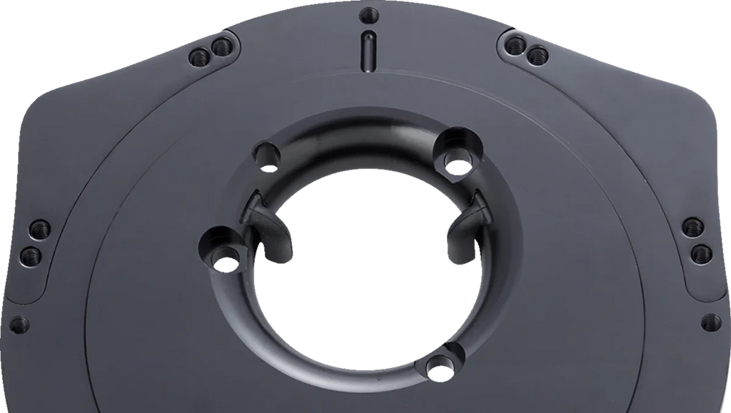 Arlen Ness Replacement Breather Bolt Cover Plate - Inverted/Method/Clear Tear/Sidekick - Right - Black 600-058 - Side View
