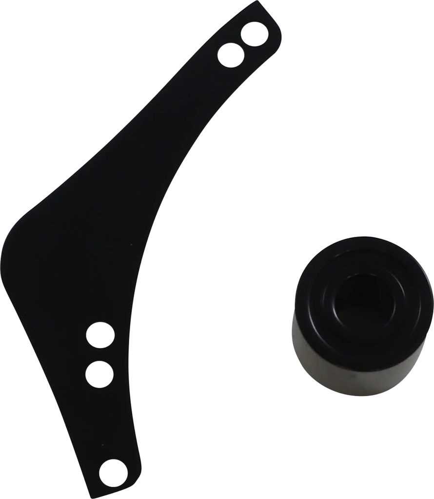 Arlen Ness Replacement Breather Bolt Cover Plate - Inverted/Method/Clear Tear/Sidekick - Right - Black 600-058 - Detail View