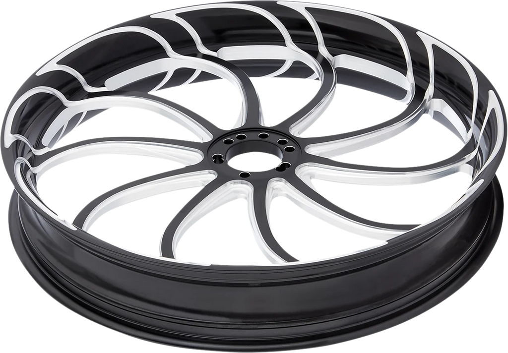 Arlen Ness Rim - Drift - Rolled Edge - Black - 18x5.5 71-561 - Side View