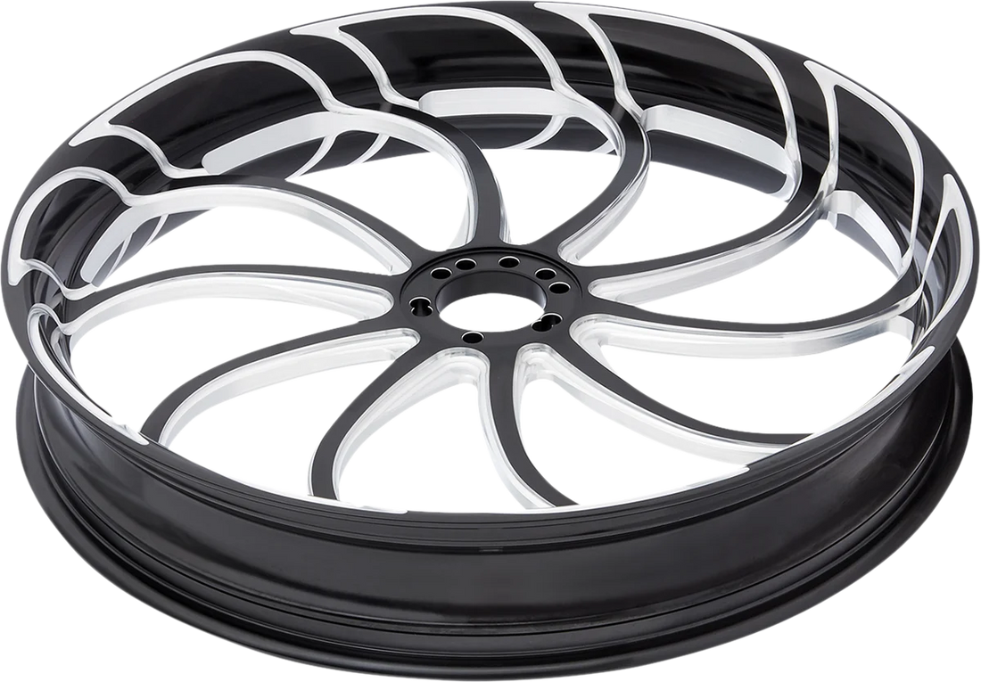 Arlen Ness Rim - Drift - Rolled Edge - Black - 21x3.5 71-568 - Side View