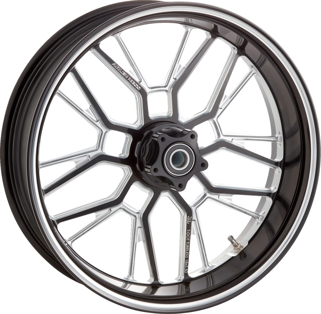 Arlen Ness Rim - Split-Spoke - Black/Contrast Cut - 18x5.5 - Main Product View