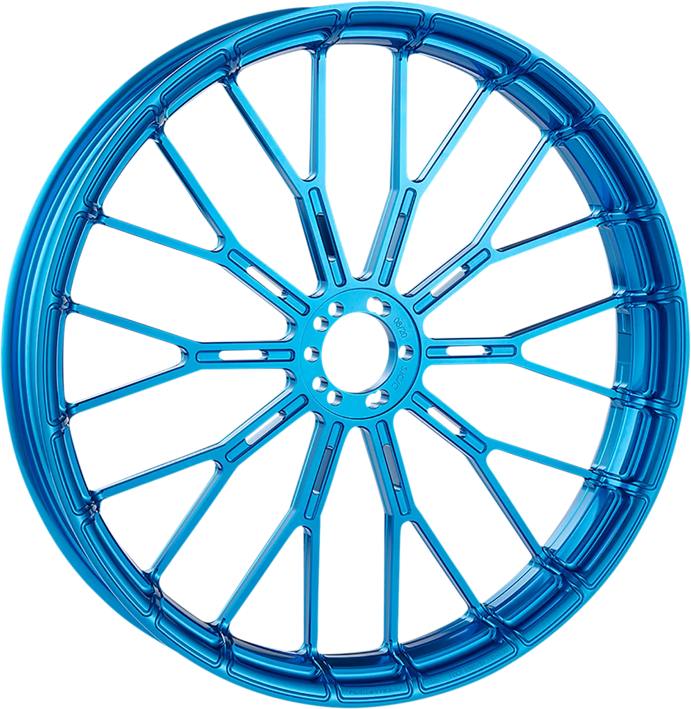 Arlen Ness Rim - Y-Spoke - Front - Blue - 21x3.5 71-545 - Side View