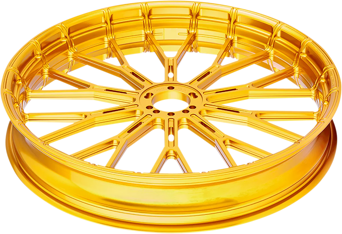 Arlen Ness Rim - Y-Spoke - Front - Gold - 21x3.5 71-547 - Back View