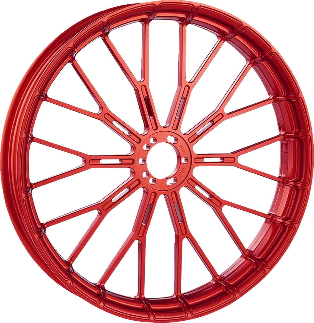 Arlen Ness Rim - Y-Spoke - Front - Red - 19x3.25 71-558 - Side View