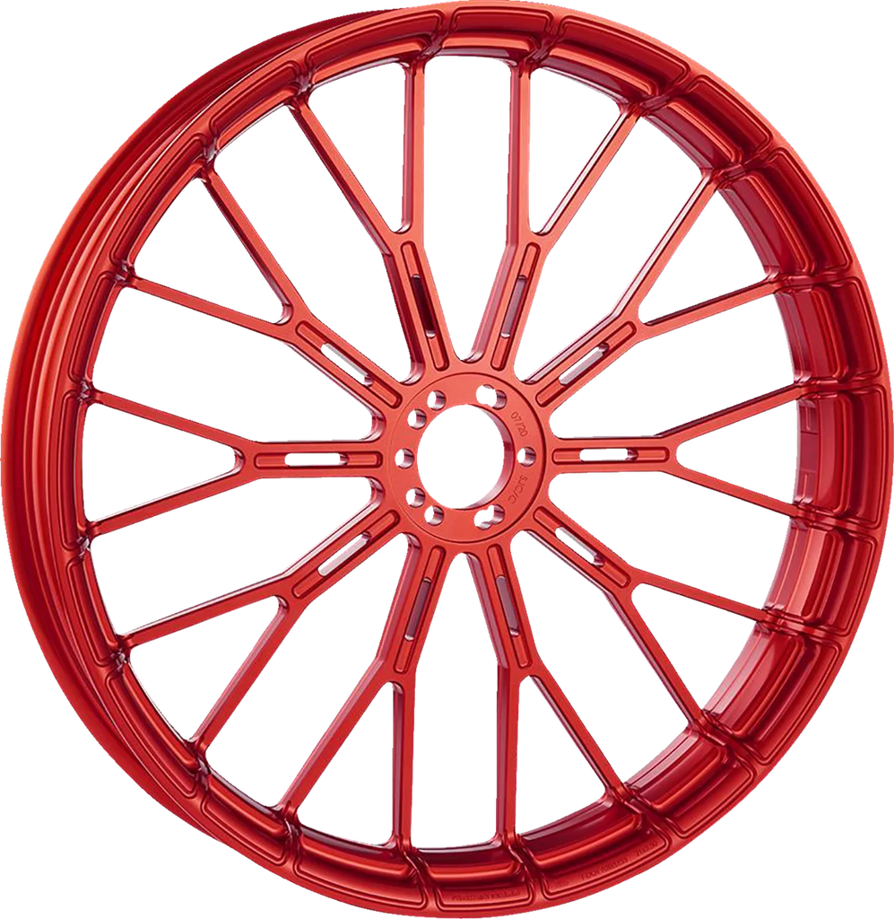 Arlen Ness Rim - Y-Spoke - Front - Red - 19x3.25 71-558 - Side View
