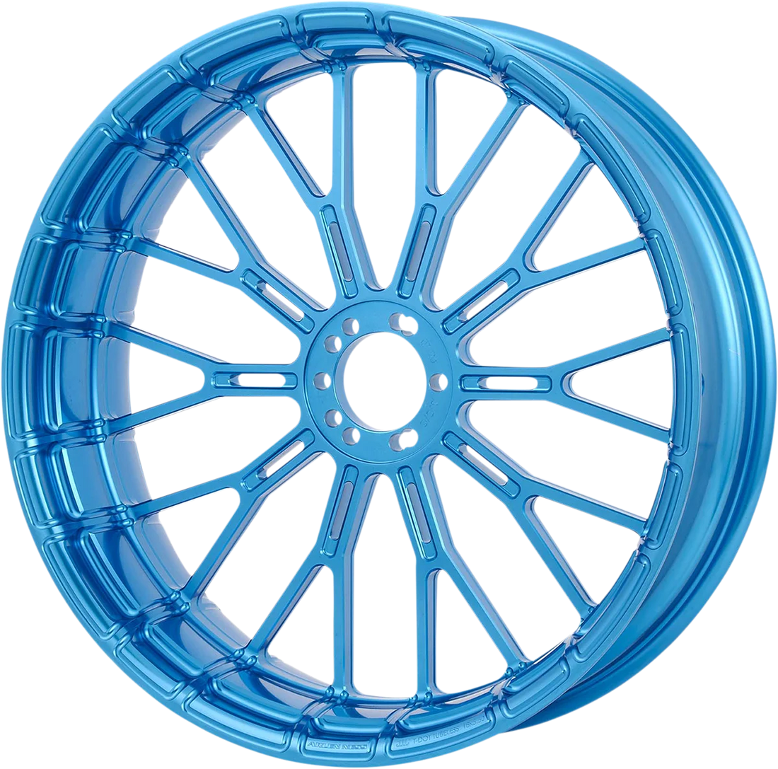Arlen Ness Rim - Y-Spoke - Rear - Blue - 18x5.5 71-544 - Side View