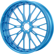Load image into Gallery viewer, Arlen Ness Rim - Y-Spoke - Rear - Blue - 18x5.5 71-544 - Side View