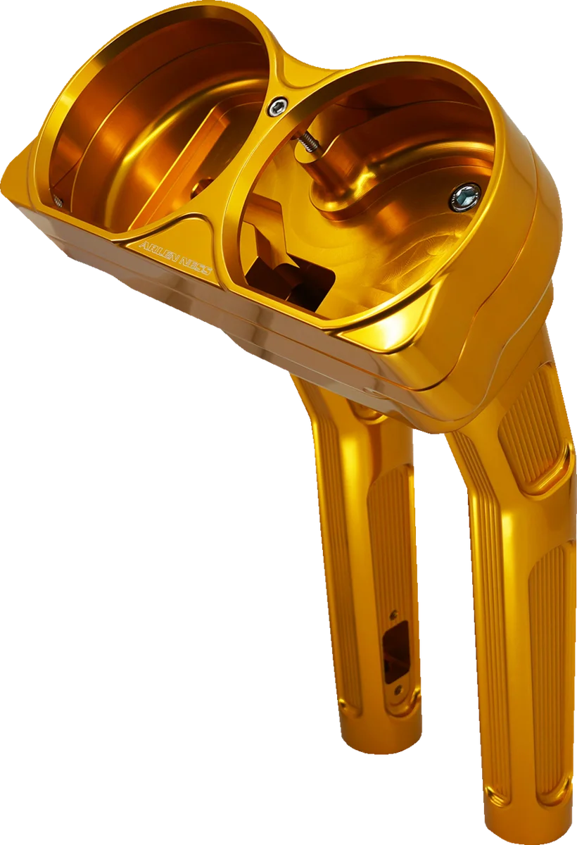 Arlen Ness Risers - Method - Kickback - 10" - Gold 520-046 - Side View