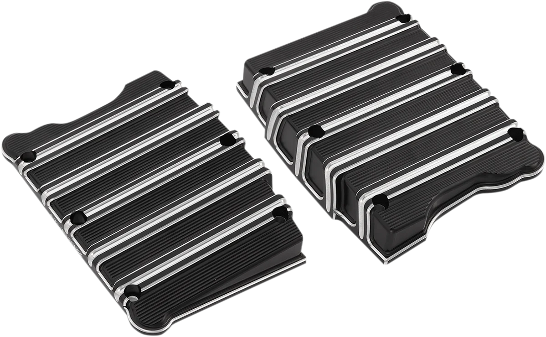 Arlen Ness Rocker Box Covers - 10 Gauge - Black 18-263 - Detail View