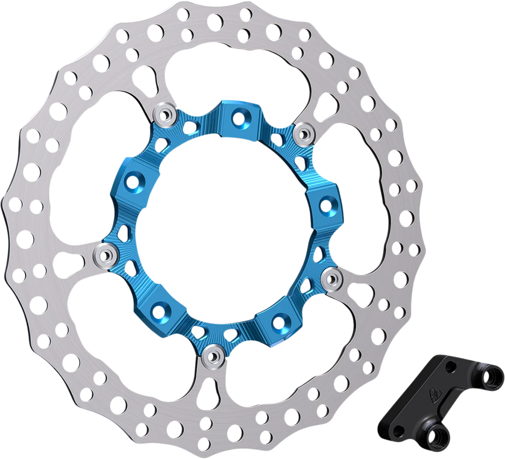Arlen Ness Rotor 14" - Front Left - Blue 300-001 - Main Product View