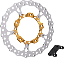 Load image into Gallery viewer, Arlen Ness Rotor 14" - Front Left - Gold 300-002 - Main Product View